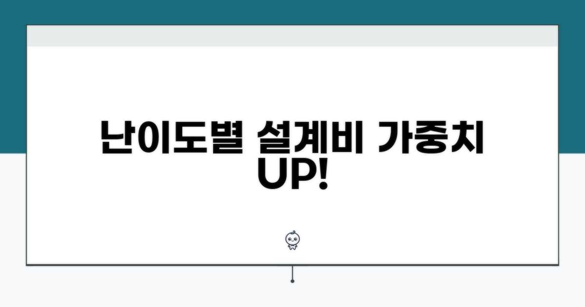 난이도별 설계비 가중치 산정