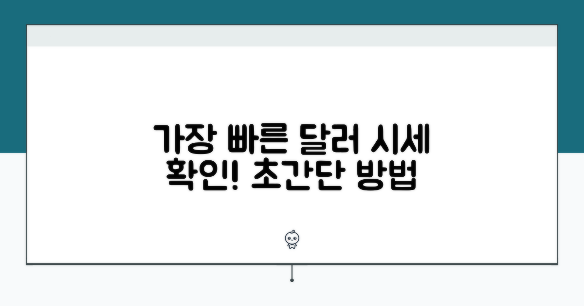 가장 빠른 달러 시세 확인법