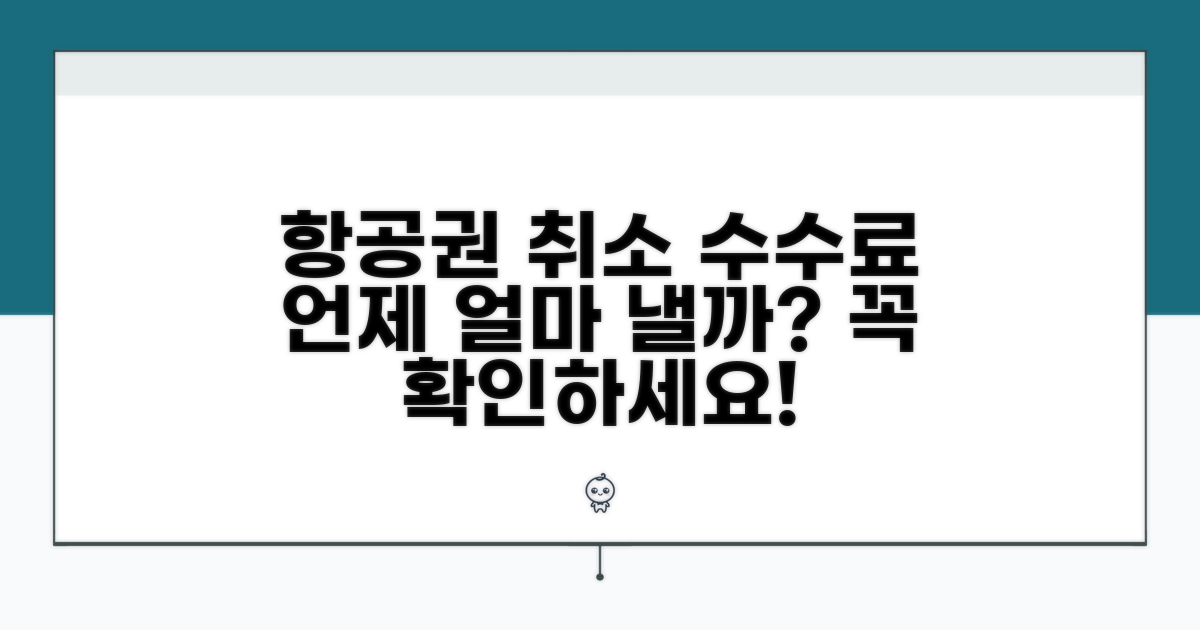 항공권 취소 수수료, 언제 얼마나 낼까?