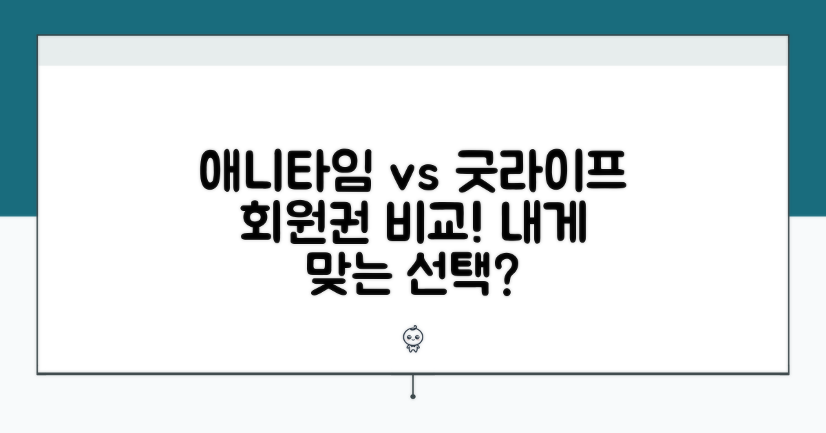 애니타임 vs 굿라이프 회원권 비교