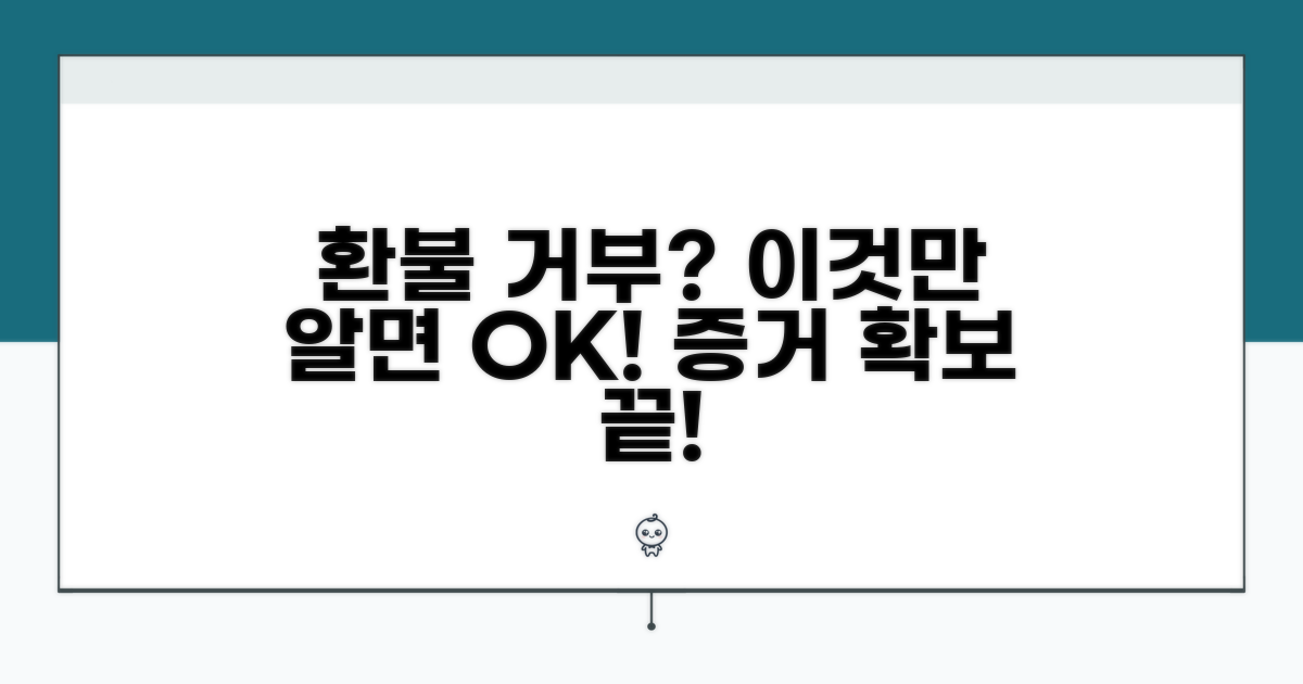 환불 거부 시 대처법과 증거 확보