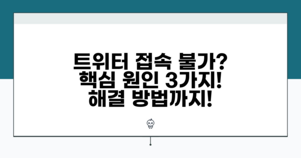 트위터 로그인 안 될 때 원인 분석