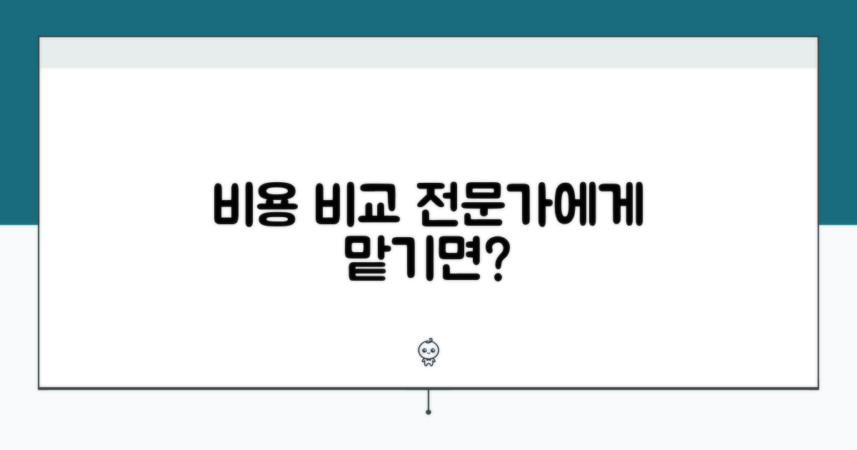 전문가에게 맡길 때 비용 비교