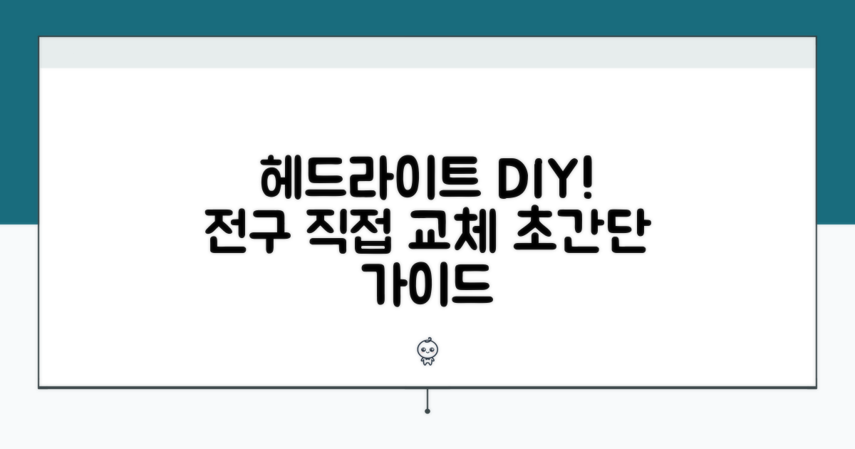헤드라이트 전구 직접 교체 방법