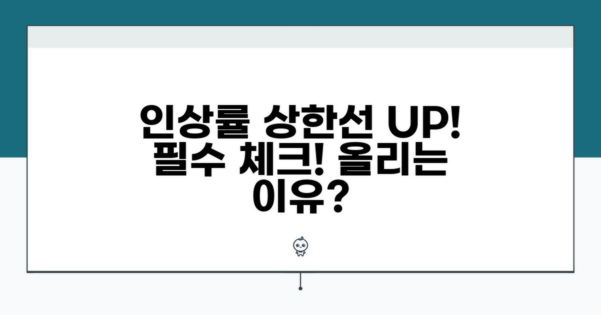 인상률 제한 기준과 상한선 알아보기