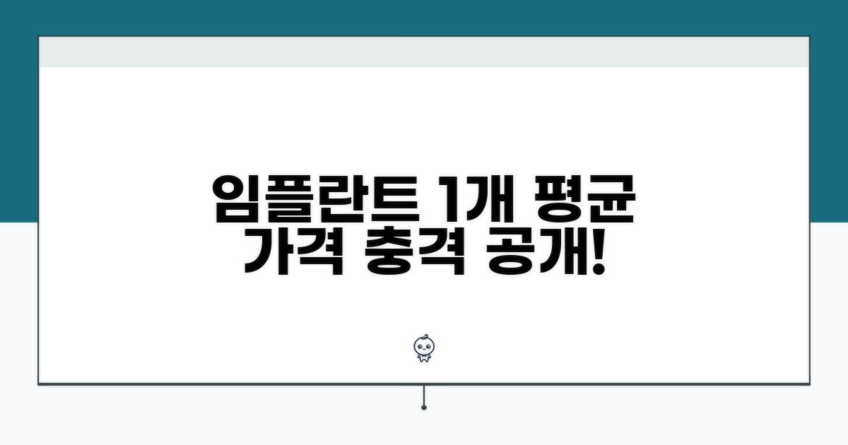 임플란트 1개 평균 가격 공개
