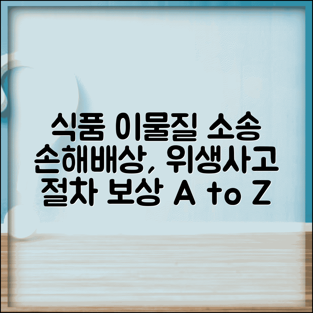 식품 이물질 손해배상 청구 소송 | 식품 위생 사고 배상 절차