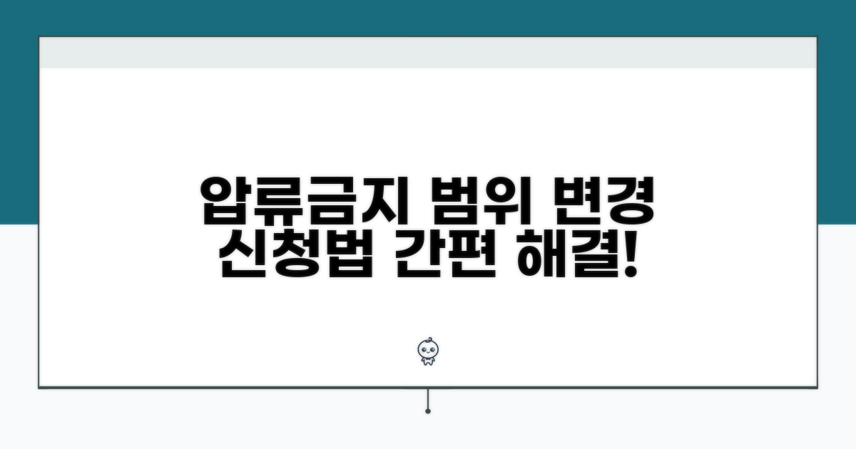 압류금지 채권 범위변경 신청 방법