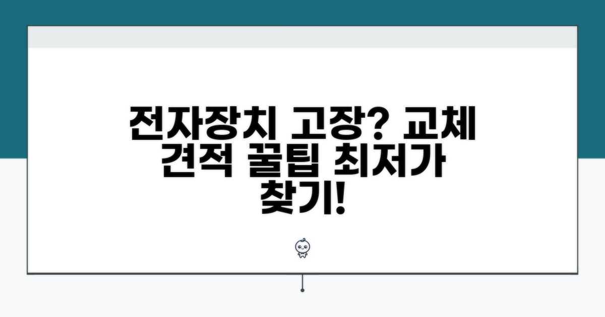 전자장치 고장, 교체 시 견적 비교