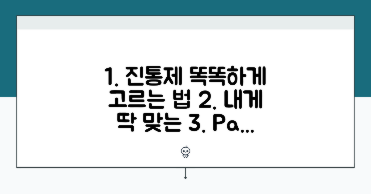 나에게 맞는 진통제 똑똑하게 고르기
