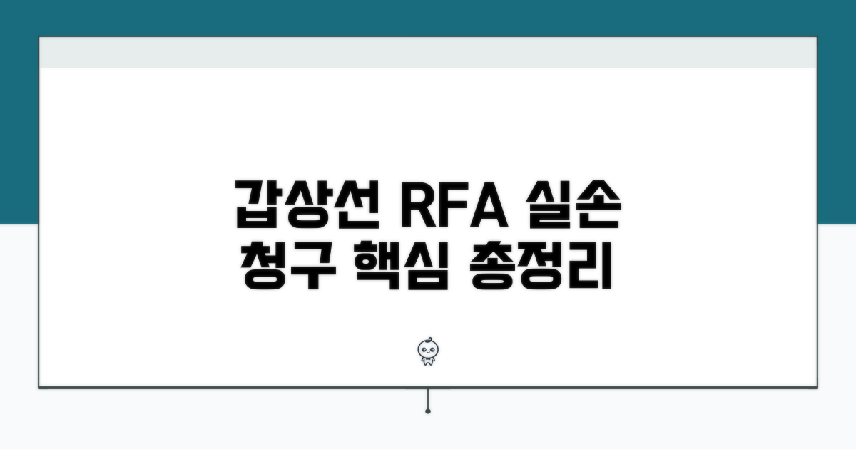 갑상선 RFA 실손 청구 핵심 정리