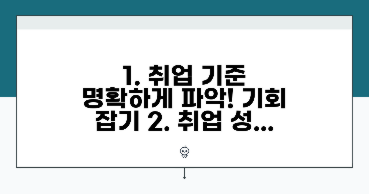 취업 인정 기준 명확하게 파악