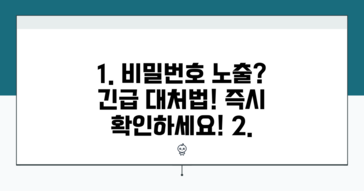 비밀번호 노출 시 대처 방법은?