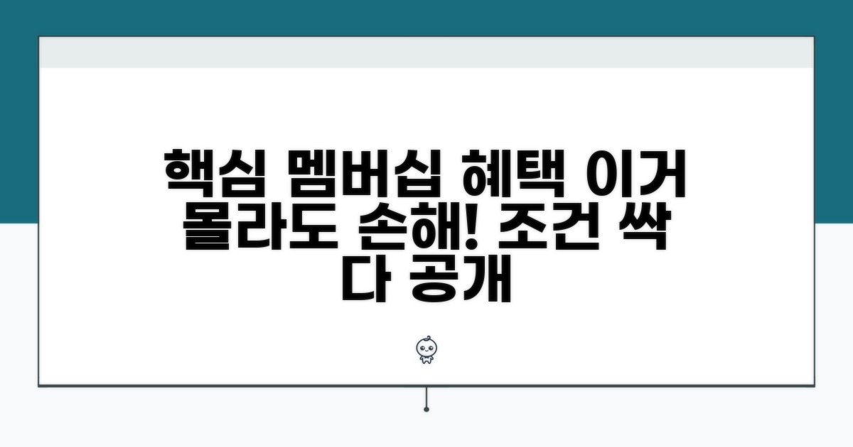 멤버십 혜택 조건 완전정리