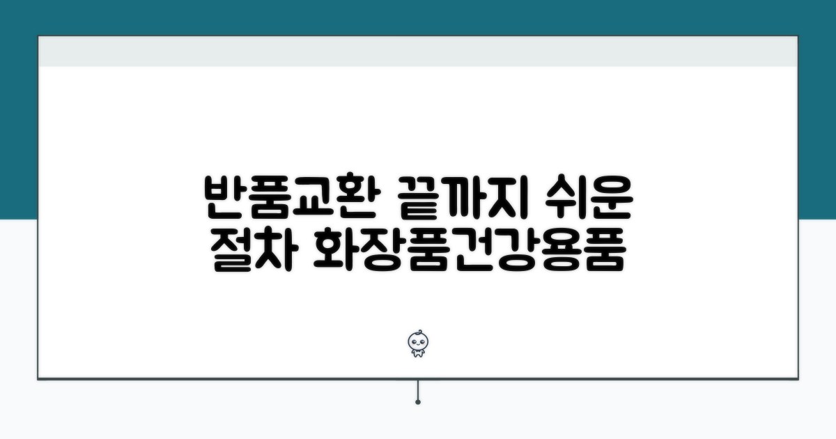 화장품·건강용품 교환 반품 절차
