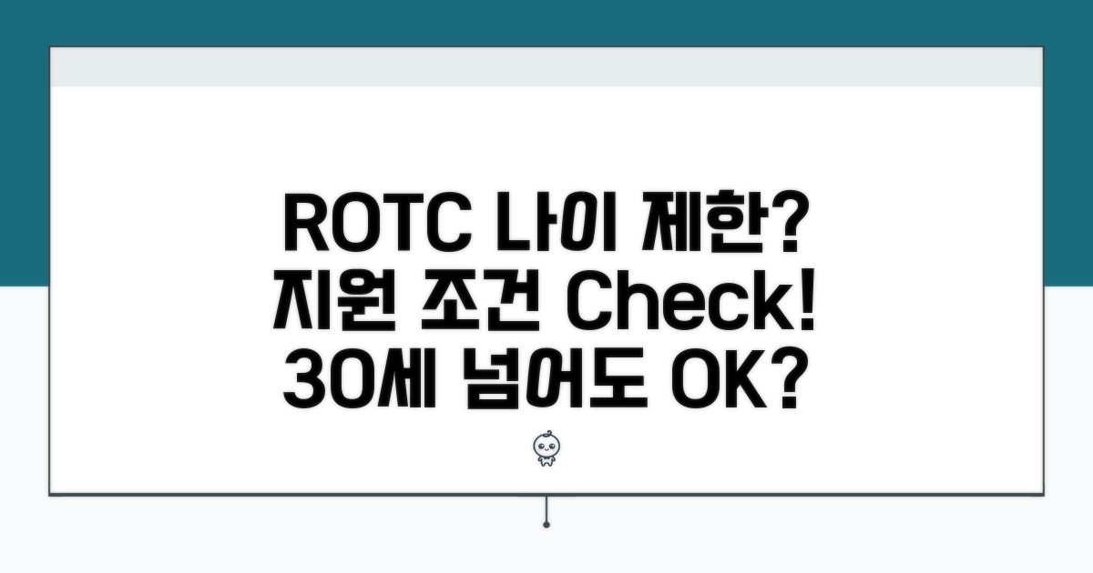 ROTC 지원 나이 제한 조건 확인