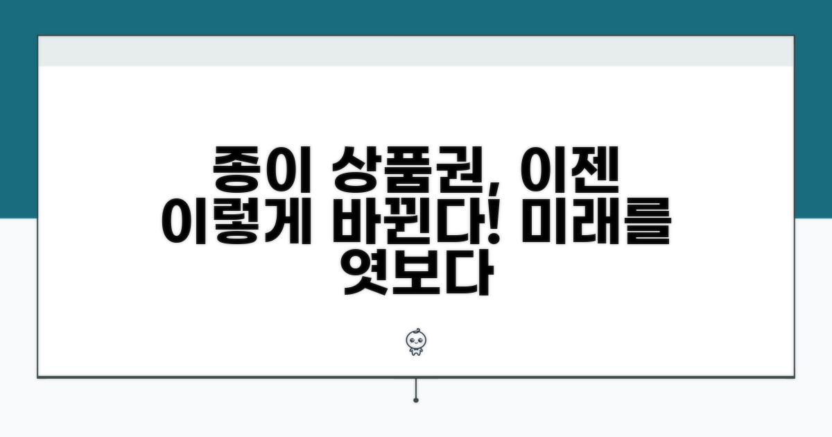 종이 상품권 변화와 미래