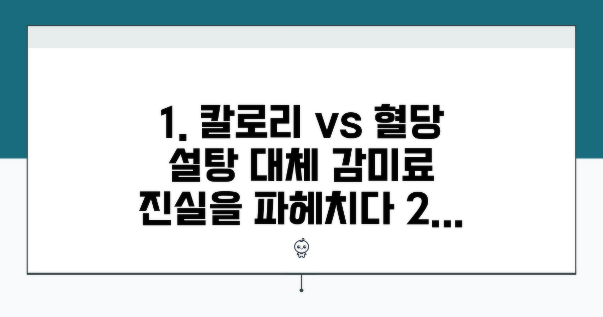 칼로리와 혈당, 설탕 대체 감미료 비교