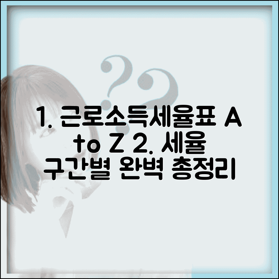 근로소득세율표 계산법 | 세율구간별 원천징수 세율 총정리 및 방법