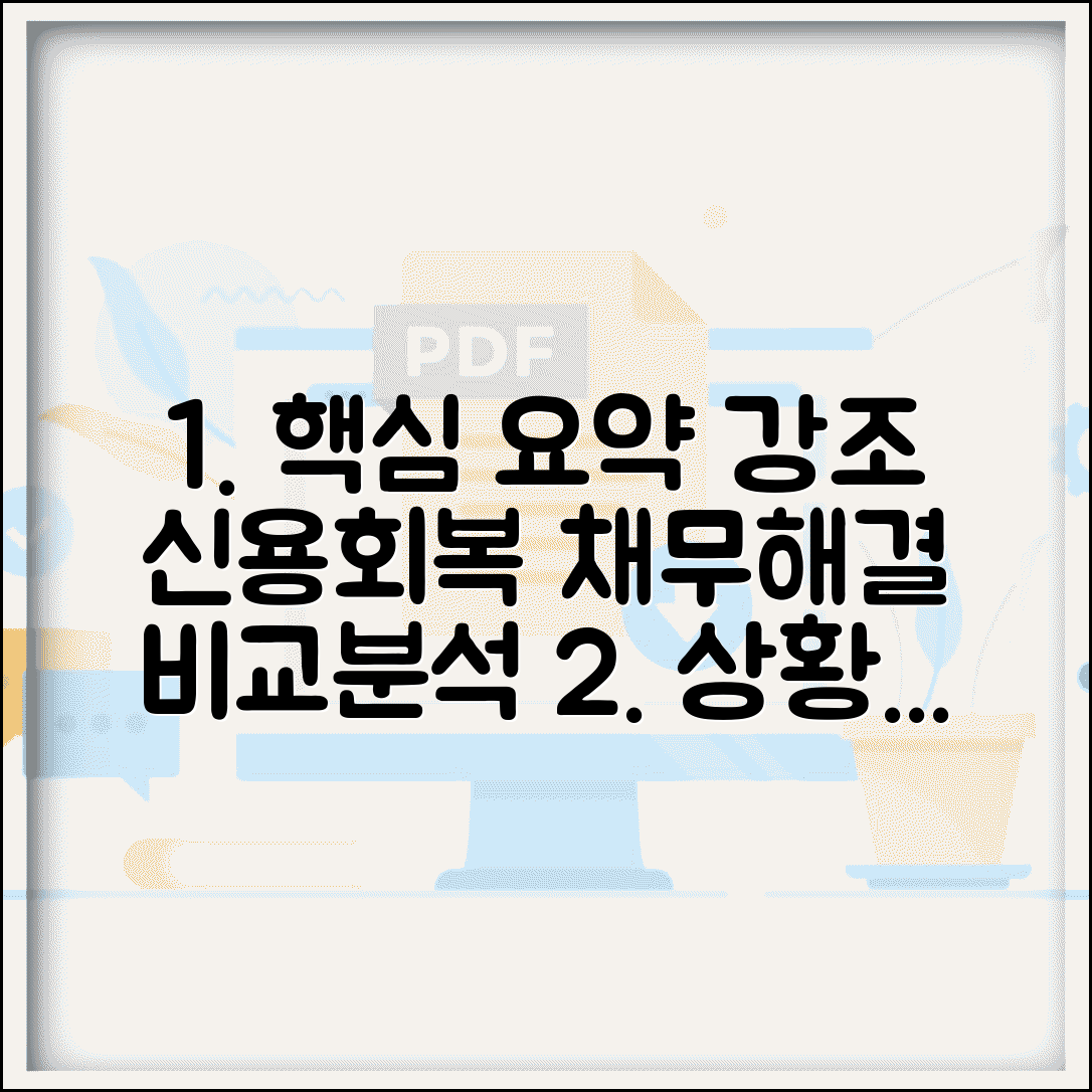 신용회복 프로그램 비교 분석 | 상황별 최적 채무 해결책, 조건 및 후기 확인