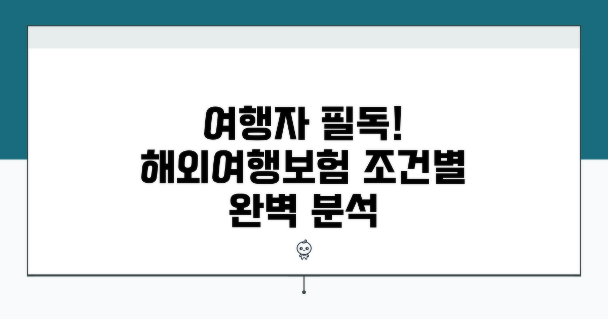 해외여행보험, 조건별 비교 분석