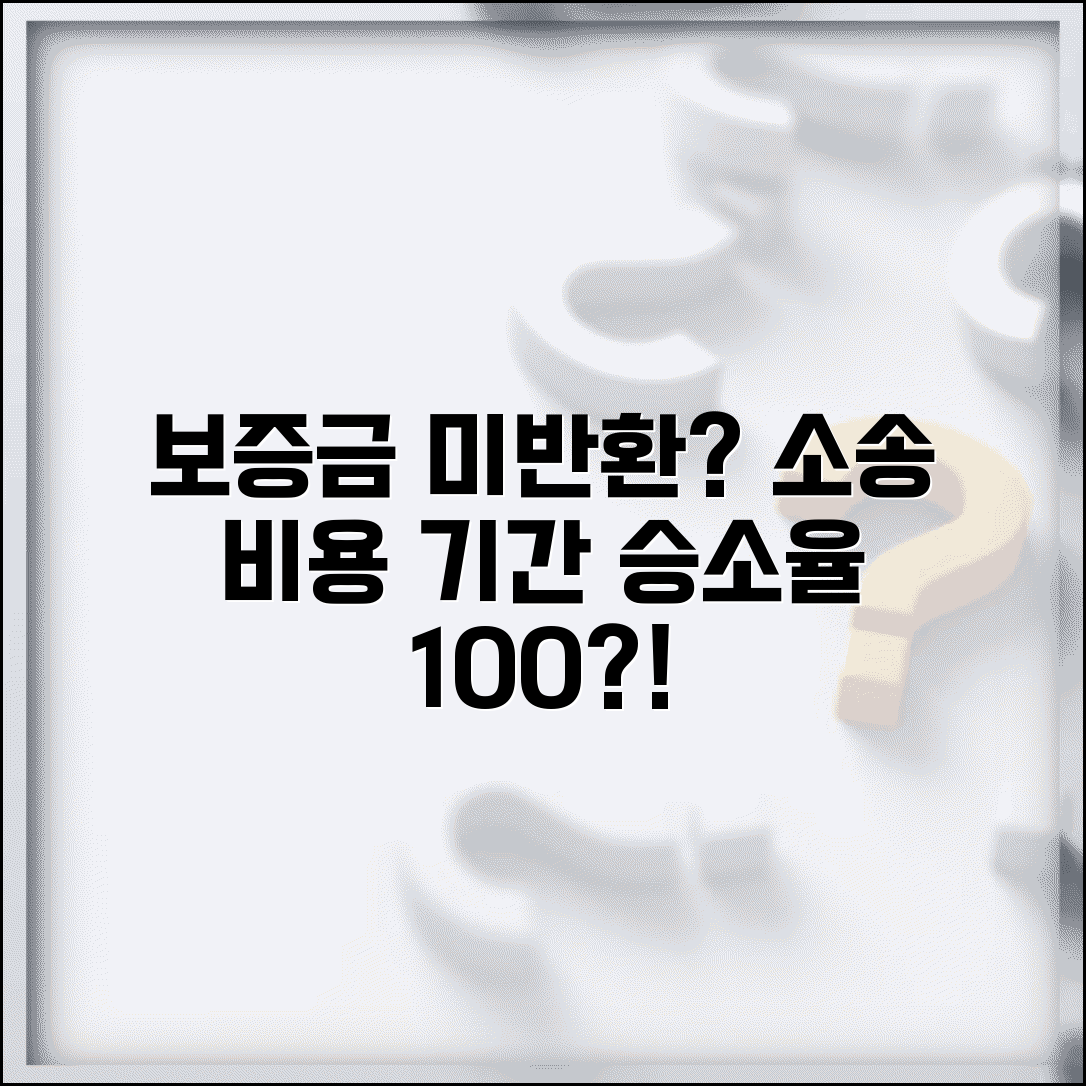 임대차 보증금 못받을때 | 보증금 반환소송 비용, 기간, 승소 확률 총정리