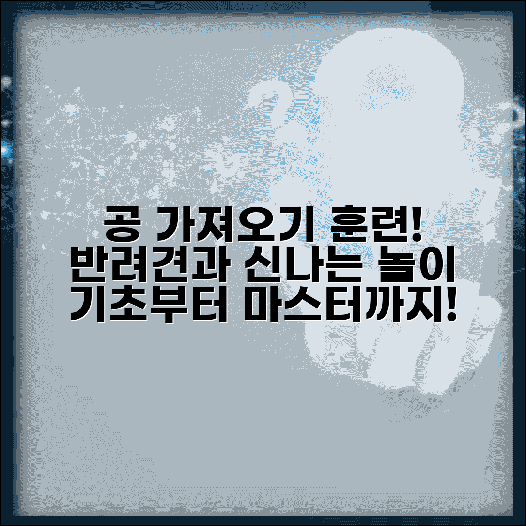 강아지 공 물어오기 훈련 가져오기 게임 | 강아지 공 던지기 놀이 훈련 방법과 팁