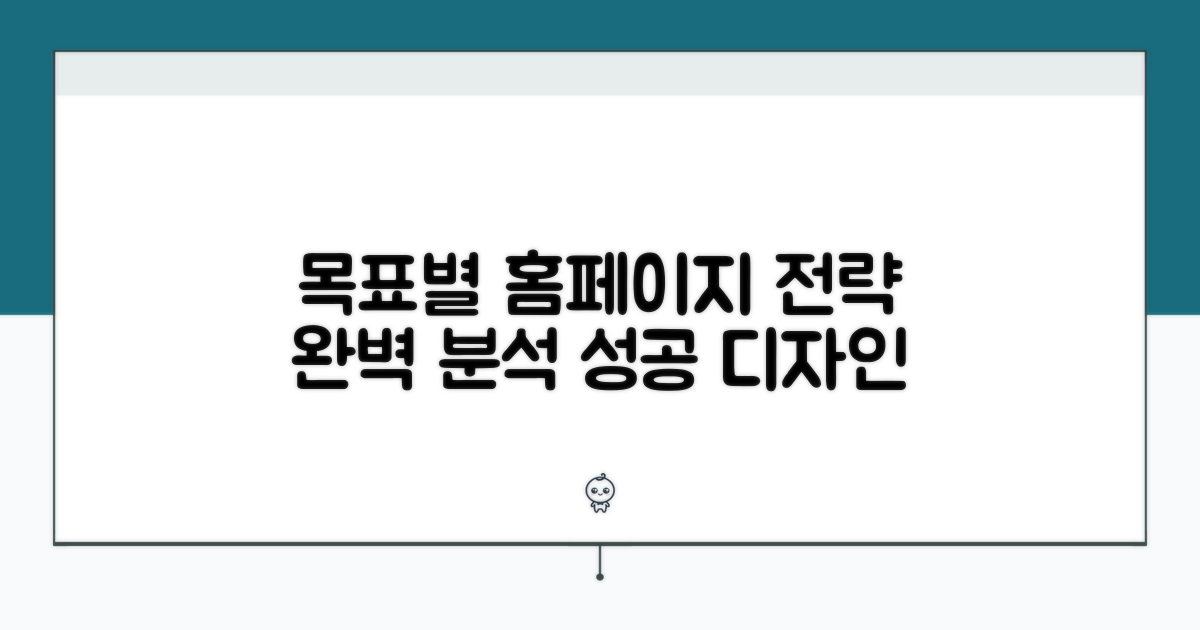목표별 멋진 홈페이지 구성 전략