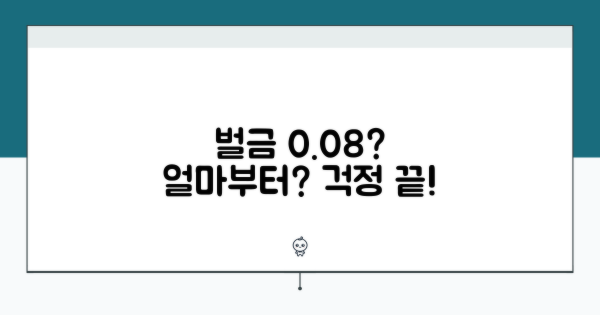 03 0.08 벌금, 얼마부터?