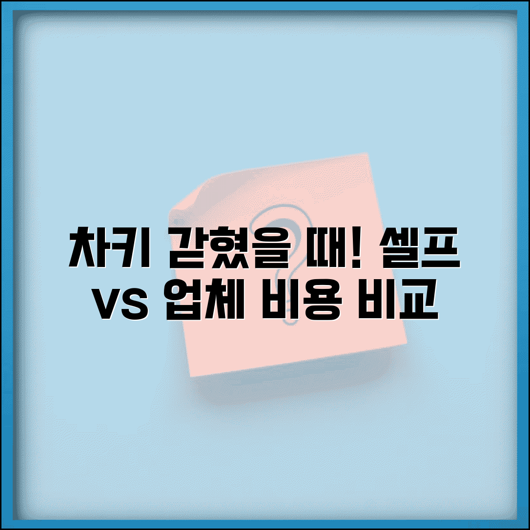 차키 실내에 두고 문 잠겼을 때 | 셀프 열쇠 찾는 법 vs 업체 비용 비교
