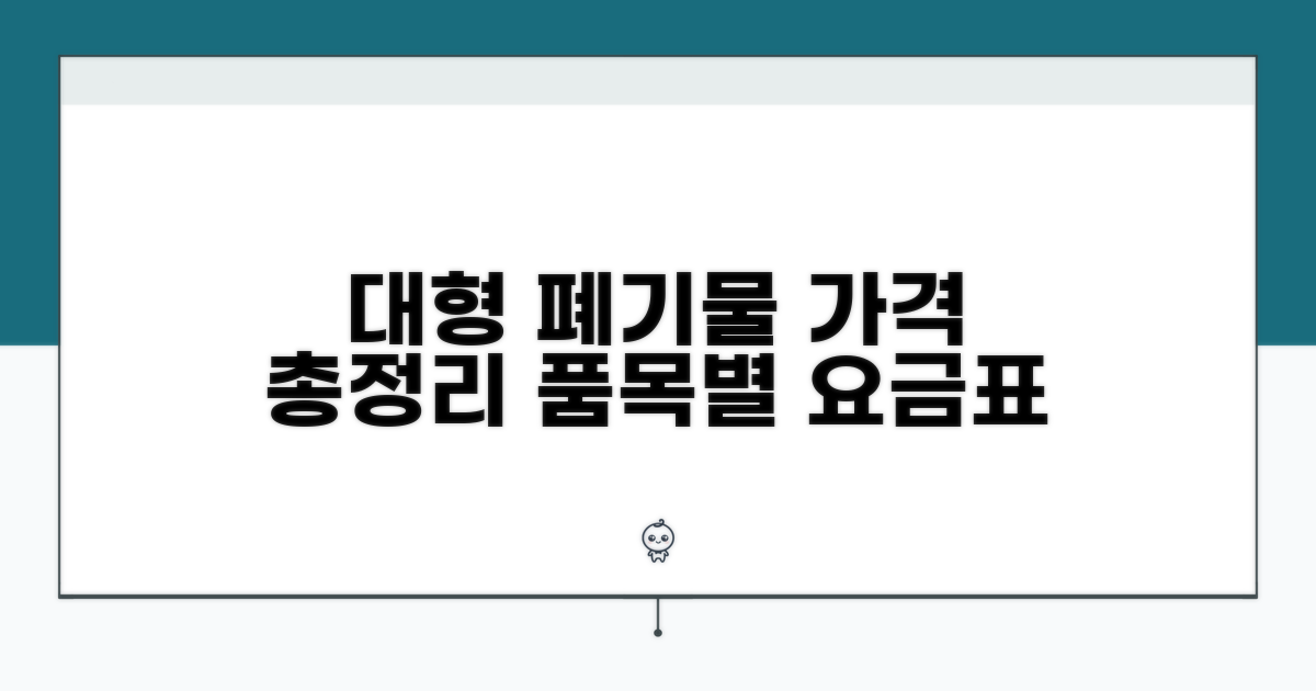 대형 폐기물 품목별 요금