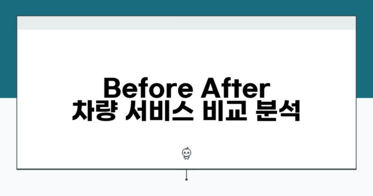 자동차 서비스 중단 전후 비교