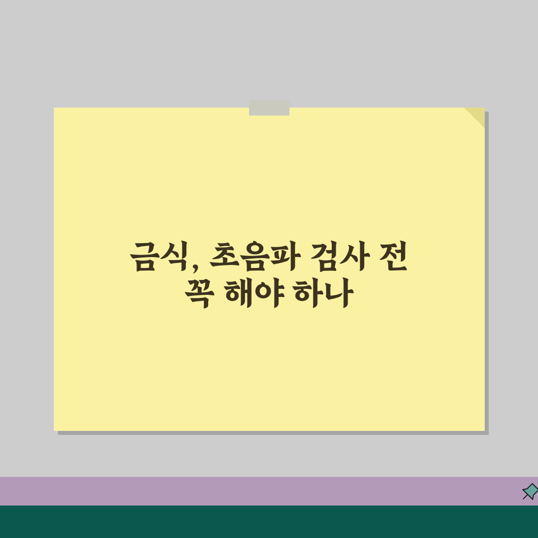 초음파 검사 전 체크리스트 | 금식 물, 꿀팁 공유해요!